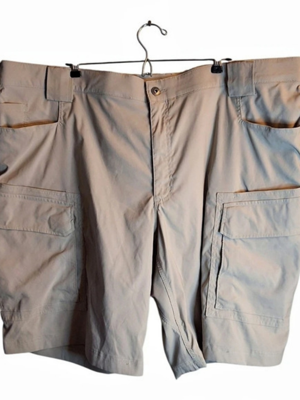 Duluth Trading Flex Dry On The Fly Cargo Shorts Gray Waist 46 Like New